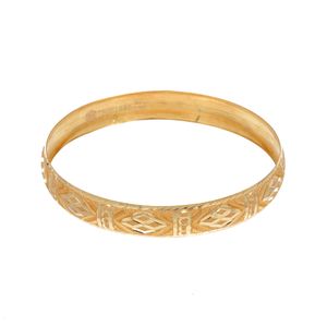 النگو طلا کم اجرت 18 عیار زنانه سکه شیخ مدل oval سایز 2