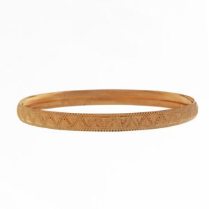 النگو طلا کم اجرت 18 عیار زنانه طلای ترنم مدل آنجل c6170 سایز یک