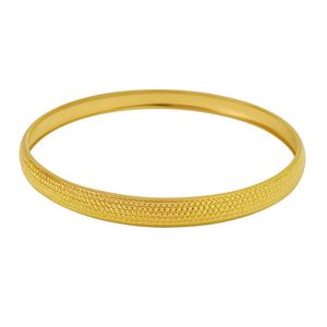 النگو طلا کم اجرت 18 عیار زنانه گالری طلای اسماعیل پور مدل شنی سایز 3