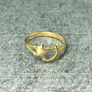 انگشتر طلا 18 عیار دخترانه دوست خوب مدل dk322