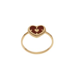 انگشتر طلا 18 عیار دخترانه گلدم مدل r1334 45