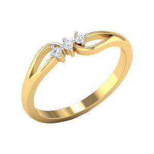 انگشتر طلا 18 عیار زنانه آراقیراتیس مدل سه سنگ کد ara0439