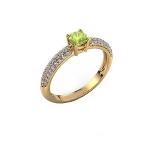 انگشتر طلا 18 عیار زنانه قیراط طرح تک سنگ کد gh6159