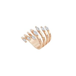 انگشتر طلا 18 عیار زنانه قیراط طرح مارکیز کد gh5812