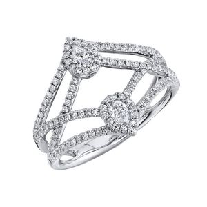 انگشتر طلا 18 عیار زنانه قیراط طرح مارکیز کد gh6194