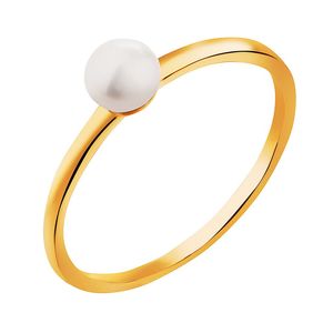 انگشتر طلا 18 عیار زنانه قیراط طرح مروارید کد gh3306