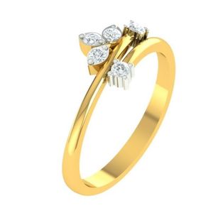 انگشتر طلا 18 عیار زنانه قیراط مدل مارکیز کد gh5110