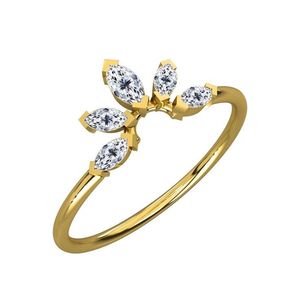 انگشتر طلا 18 عیار زنانه قیراط مدل مارکیز کد gh5192