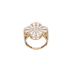 انگشتر طلا 18 عیار زنانه ونکلیف گلدم مدل r 390019
