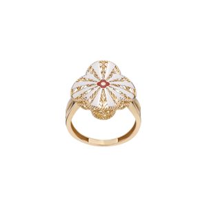 انگشتر طلا 18 عیار زنانه ونکلیف گلدم مدل r 390020