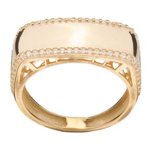 انگشتر طلا 18 عیار زنانه گلدم مدل r 3090027