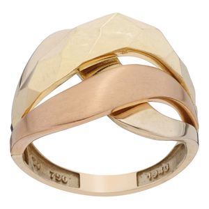 انگشتر طلا 18 عیار زنانه گلدم مدل r 390025