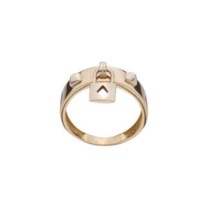 انگشتر طلا 18 عیار زنانه گلدم مدل r 390036