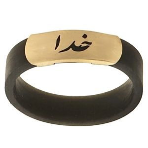 انگشتر طلا 18 عیار مردانه جواهری گیشا مدل خدا سایز فری سایز
