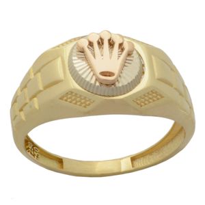انگشتر طلا 18 عیار مردانه طلای مستجابی مدل تاج 2 کد t250 سایز 62