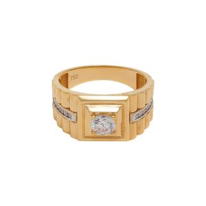 انگشتر طلا 18 عیار مردانه لاوین مدل رولکسی سایز 63