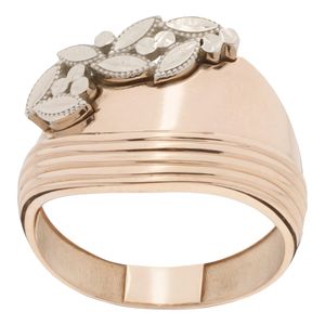 انگشتر طلا کم اجرت 18 عیار زنانه گلدم مدل r 390043