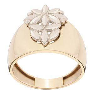 انگشتر طلا کم اجرت 18 عیار زنانه گلدم مدل r 390048