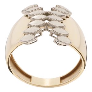 انگشتر طلا کم اجرت 18 عیار زنانه گلدم مدل r 390050