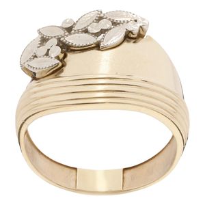 انگشتر طلا کم اجرت 18 عیار زنانه گلدم مدل r 390055