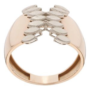 انگشتر طلا کم اجرت 18 عیار زنانه گلدم مدل r 390061