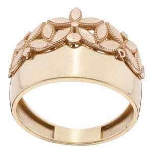 انگشتر طلا کم اجرت 18 عیار زنانه گلدم مدل r 390068