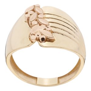 انگشتر طلا کم اجرت 18 عیار زنانه گلدم مدل r 390070