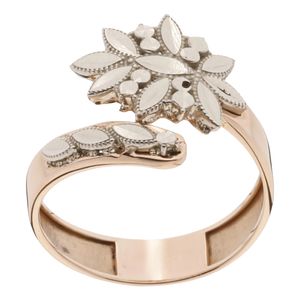 انگشتر طلا کم اجرت 18 عیار زنانه گلدم مدل r 390071