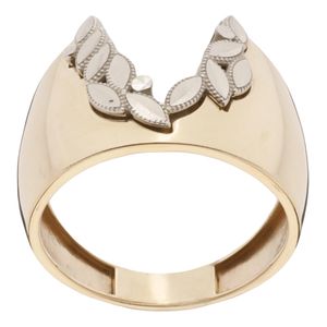 انگشتر طلا کم اجرت 18 عیار زنانه گلدم مدل r 390077