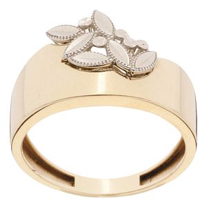 انگشتر طلا کم اجرت 18 عیار زنانه گلدم مدل r 390078