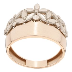انگشتر طلا کم اجرت 18 عیار زنانه گلدم مدل r 390081