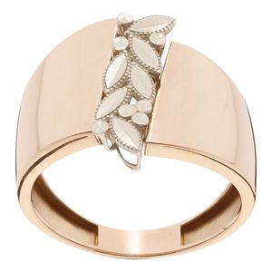 انگشتر طلا کم اجرت 18 عیار زنانه گلدم مدل r 390082