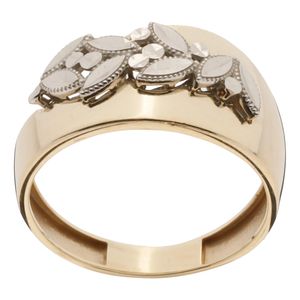 انگشتر طلا کم اجرت 18 عیار زنانه گلدم مدل r 390085