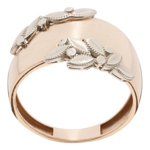 انگشتر طلا کم اجرت 18 عیار زنانه گلدم مدل r 390086