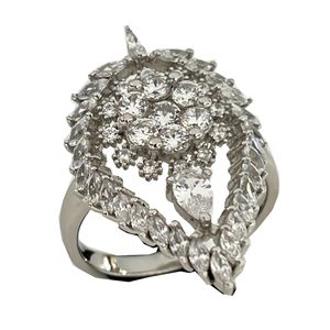 انگشتر نقره زنانه مدل باگت رویال کد 5504 2