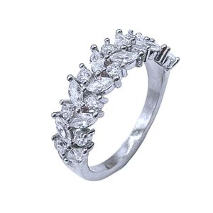 انگشتر نقره زنانه مدل برگ زیتون کد rzh 0208