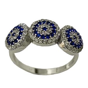 انگشتر نقره زنانه مدل حلقه چشم نظر کد rs2045