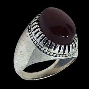انگشتر نقره عقیق مردانه مدل رکاب دست ساز کد 6540