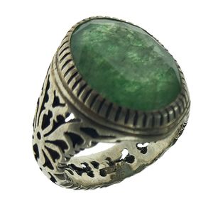 انگشتر نقره مردانه سلین کالا مدل زمرد کد 196