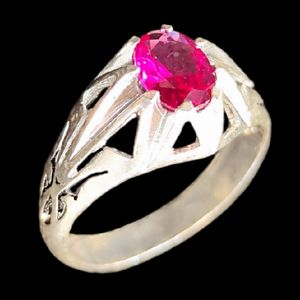 انگشتر نقره مردانه سنگ یاقوت کد 700