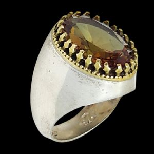 انگشتر نقره مردانه مدل سنگ الکساندریت کد 68500