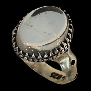 انگشتر نقره مردانه مدل سنگ درنجف کد 8000