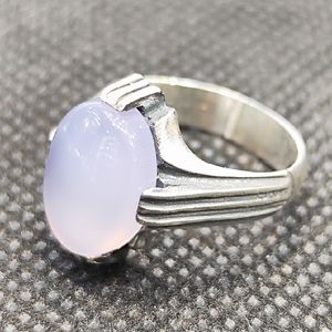 انگشتر نقره مردانه مدل سنگ عقیق کبود کد 13