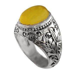 انگشتر نقره مردانه مدل عقیق شرف الشمس کد msh2020