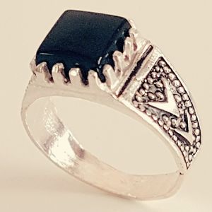انگشتر نقره مردانه مدل عقیق کد p541