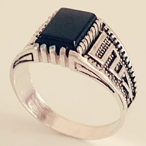 انگشتر نقره مردانه مدل عقیق کد p641