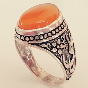 انگشتر نقره مردانه مدل یاعلی کد p120