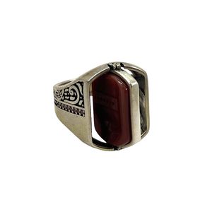 انگشتر نقره مردانه گالری ظهیرالدینی مدل عقیق برگردان کد rlx ag 01