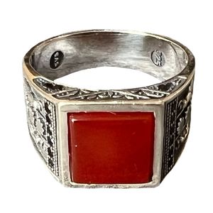 انگشتر نقره مردانه گیرا مدل عقیق یمن کد g282
