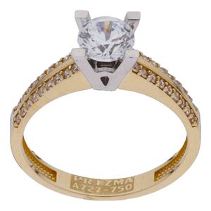 حلقه طلا 18 عیار زنانه مایا ماهک مدل mr1109 طرح سولیتر